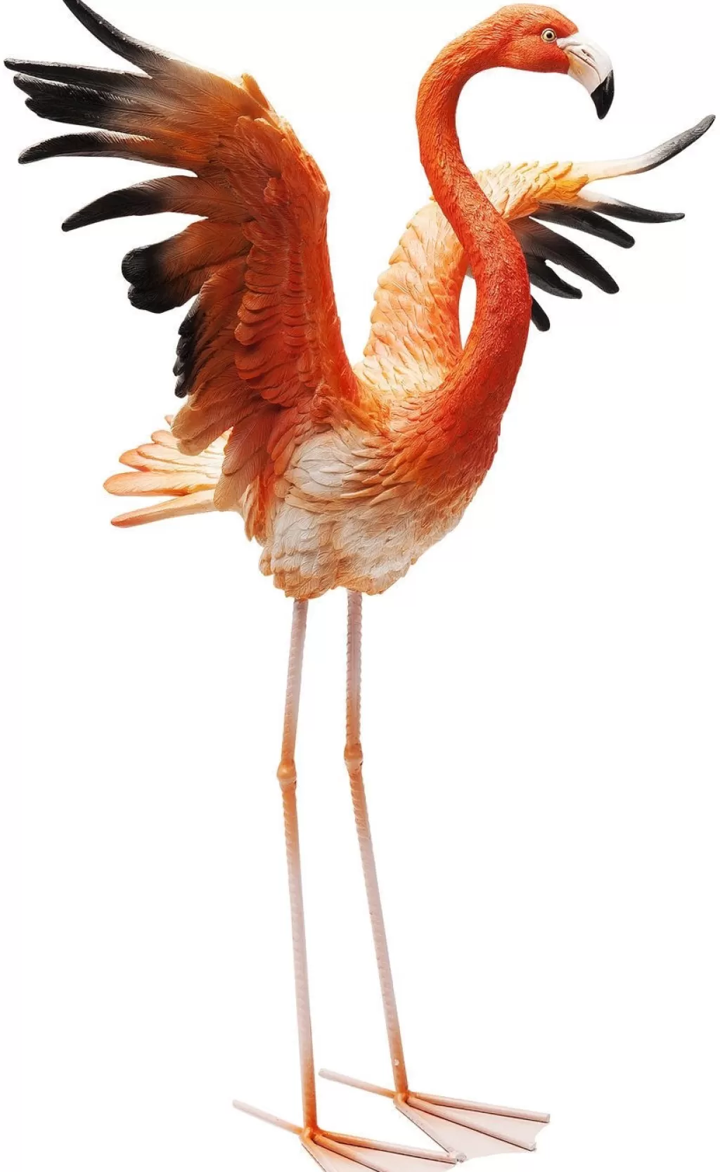 Décoration murale originale KARE Design - Flamant rose stylisé 'Flamingo Road Fly' 66 cm - Objet déco contemporain pour intérieur chic