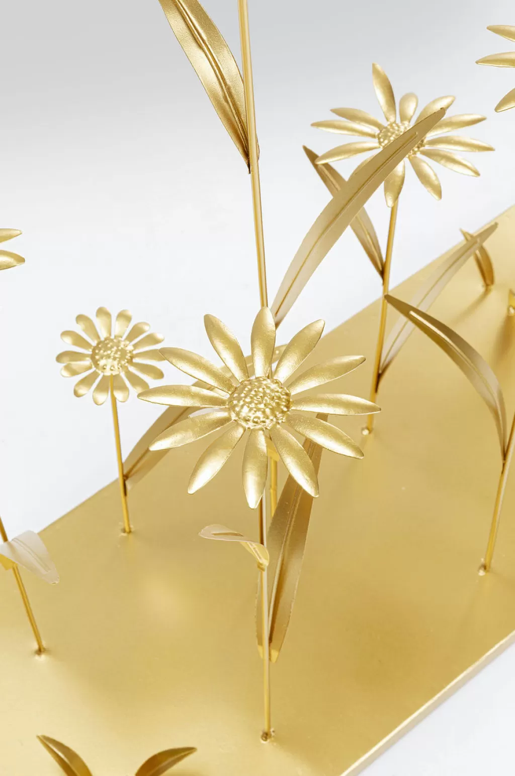 Console Design 'Champ Fleuri' par Kare - Table d'Appoint Dorée 100cm - Élégance Naturelle pour Intérieur Contemporain