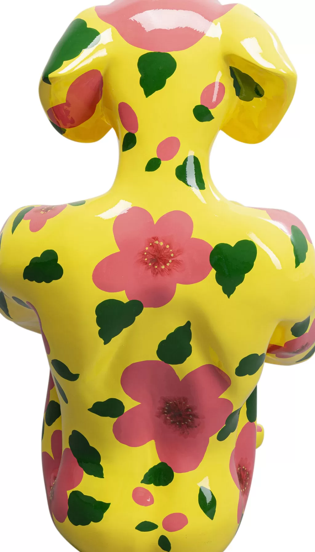 Figurine décorative Chien Gangster style urbain décalé - Sculpture contemporaine sur pied jaune vif 80 cm - Création exclusive KARE Design pour un intérieur audacieux