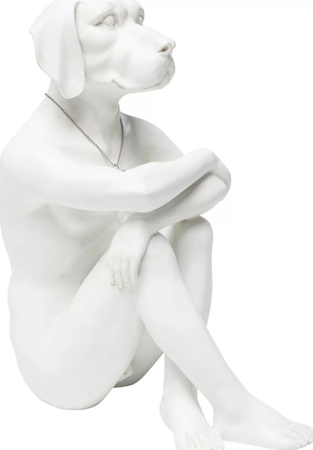 Figurine Décorative Chien Gangster Rétro - Design Unique en Tonalité Crème par KARE