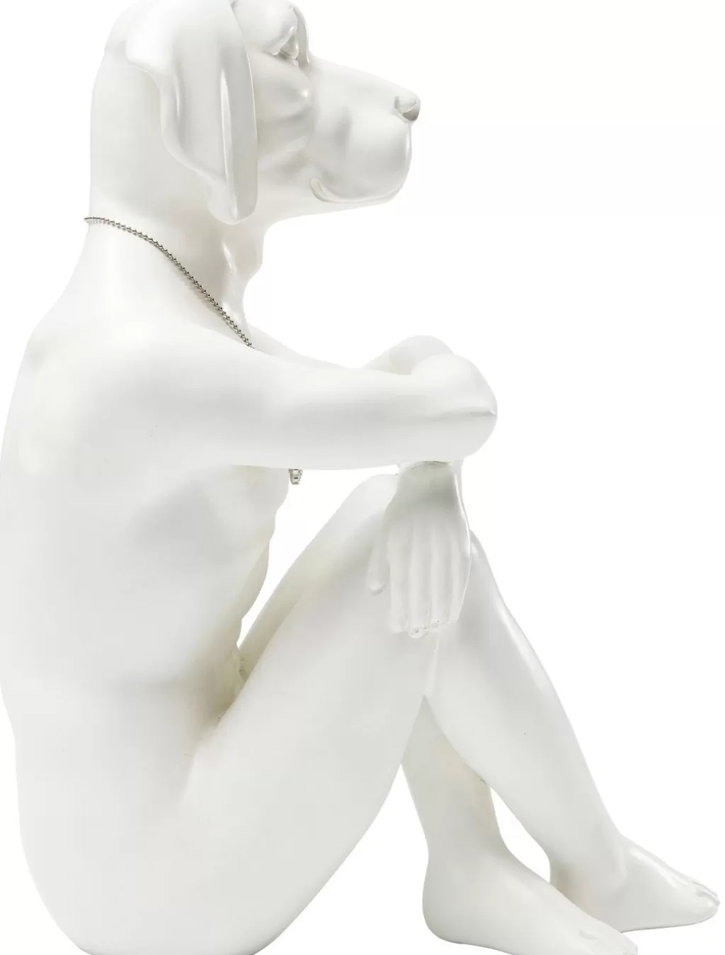 Figurine Décorative Chien Gangster Rétro - Design Unique en Tonalité Crème par KARE