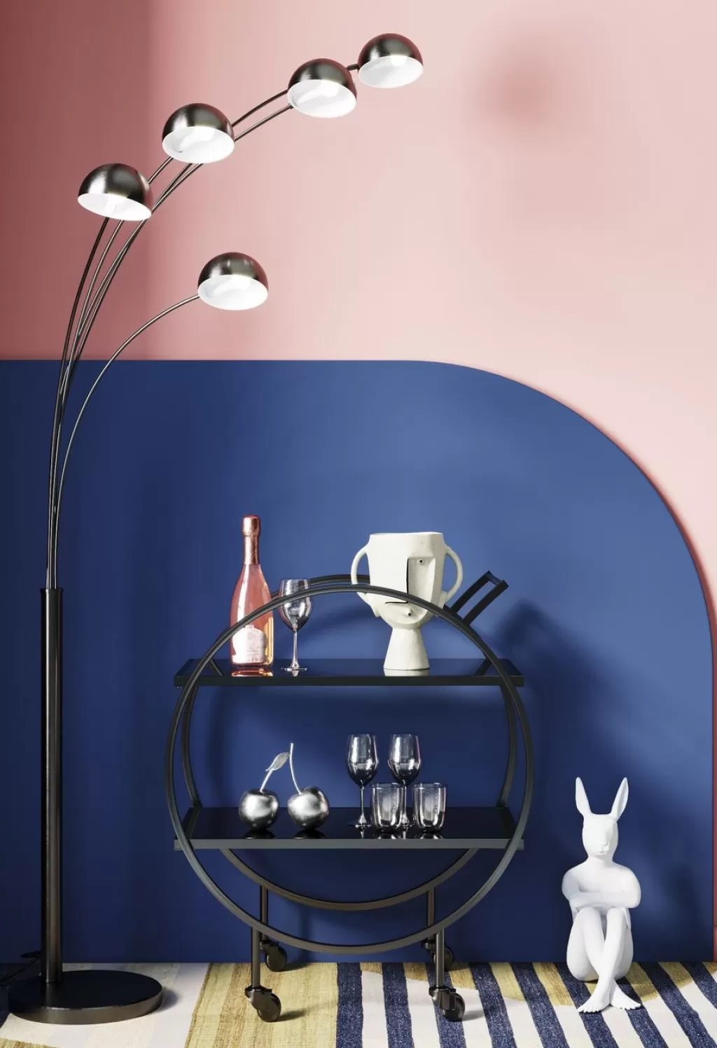 Élégante figurine Lapin Rebelle - Décorations intérieures design par KARE, création en céramique blanche et finition mate pour une touche d'originalité dans votre intérieur