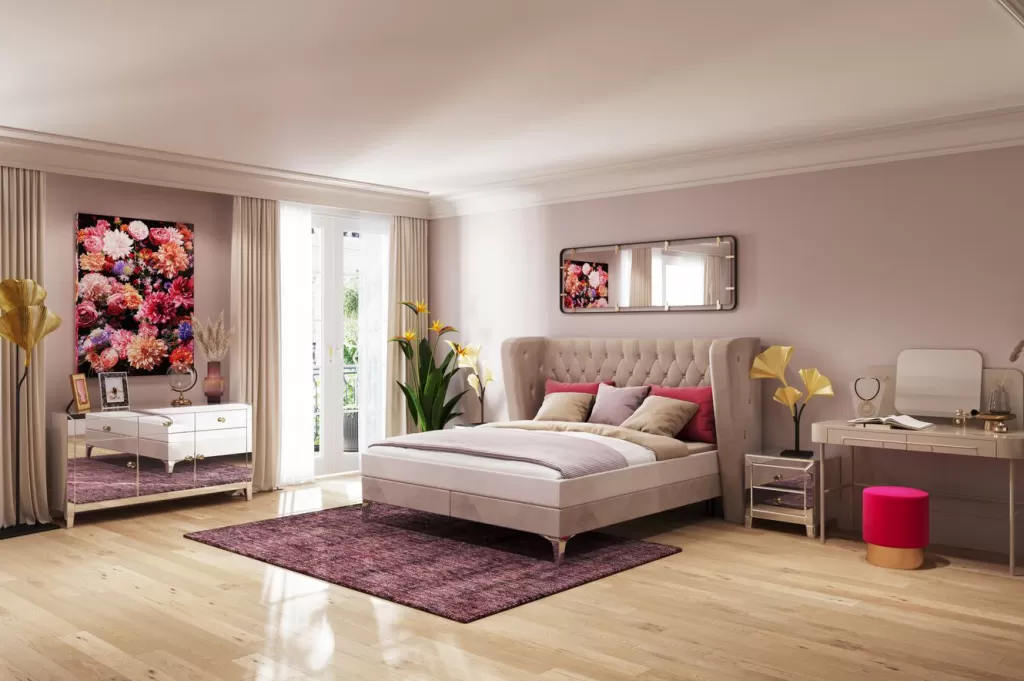 Tapis design moderne Gianna - Ton rouge bordeaux élégant - Dimensions 170x240 cm (KARE Collection Matot)