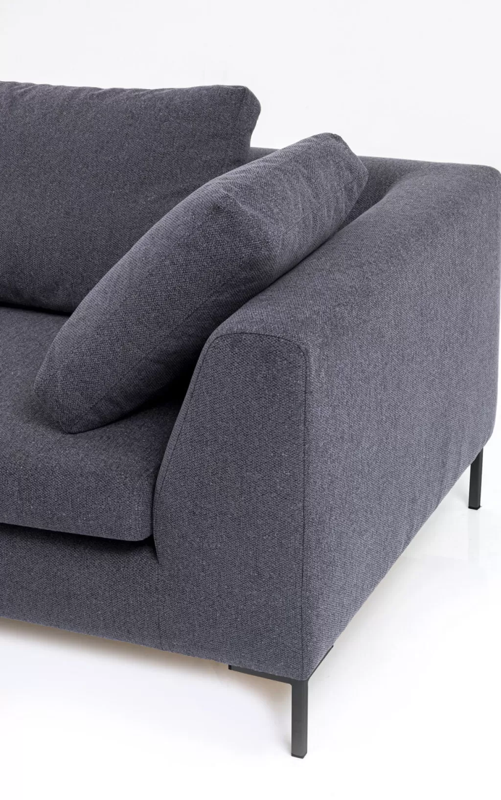 Canapé d'angle Gianni par KARE Design - Gris anthracite, configuration gauche