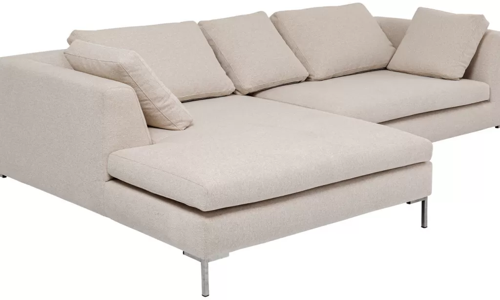 Canapé d'angle design Gianni crème par KARE - Modèle gauche, élégance intemporelle pour votre salon