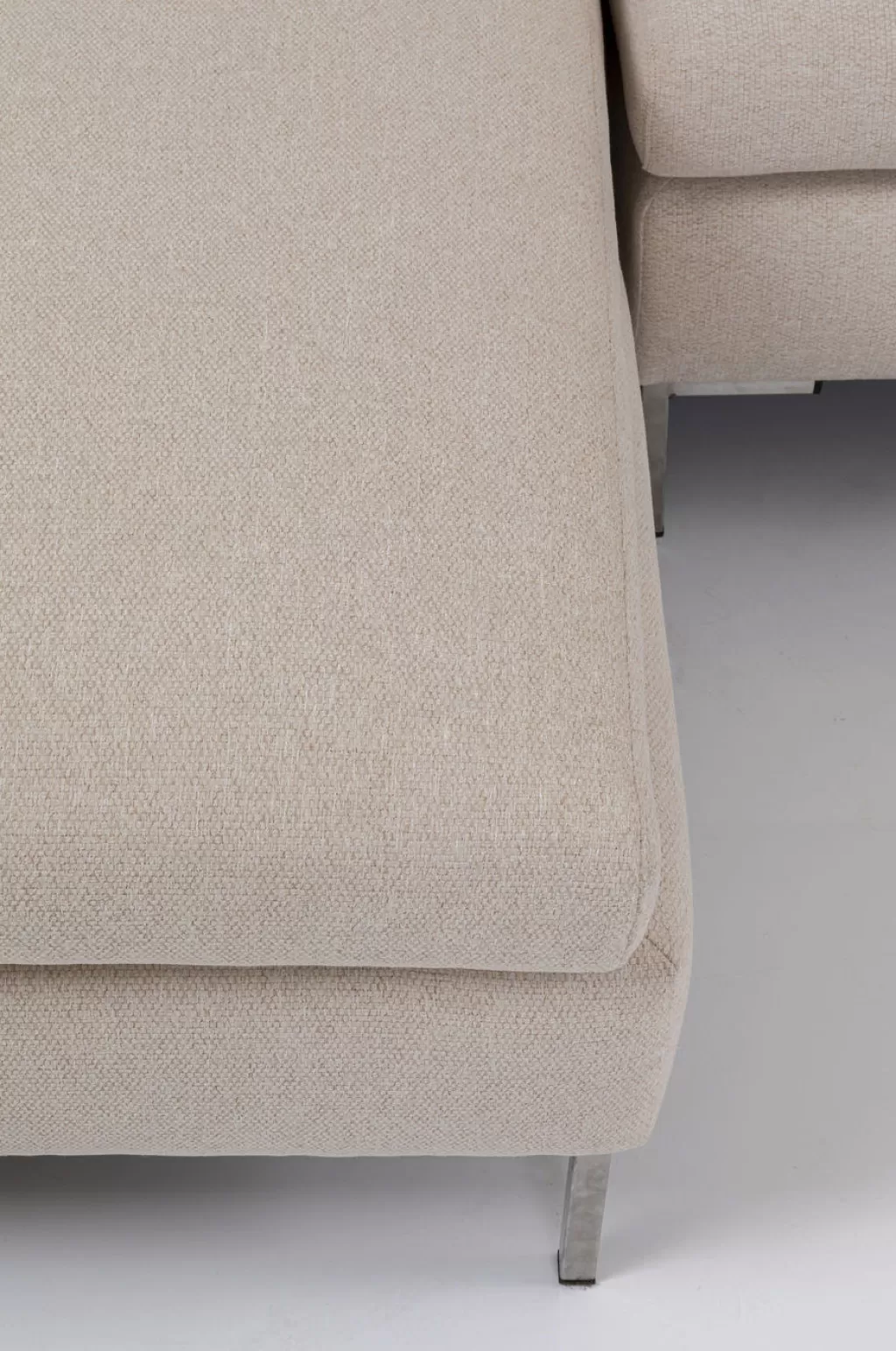 Canapé d'angle design Gianni crème par KARE - Modèle gauche, élégance intemporelle pour votre salon