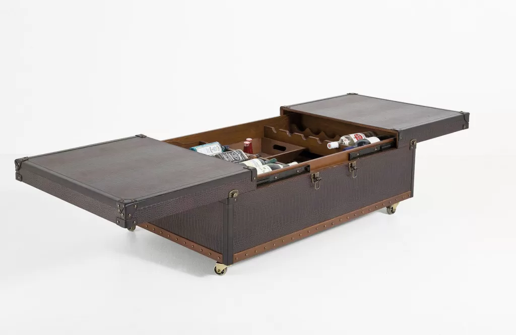 Table basse design Globetrotter - Collection voyageur KARE - Format généreux 120x75 cm - Alliage parfait entre élégance contemporaine et esprit nomade