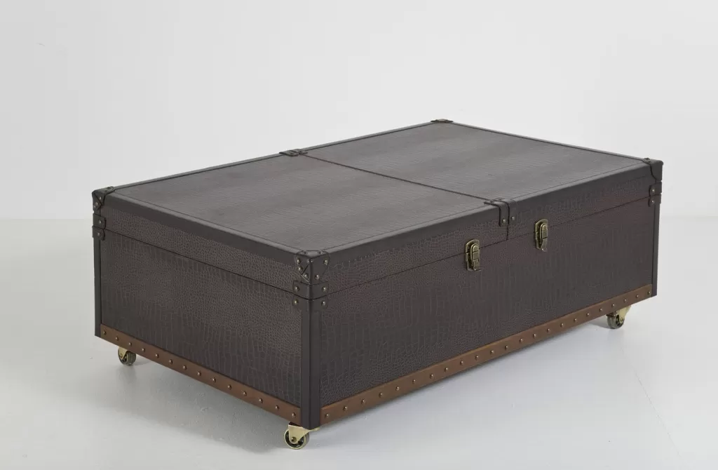Table basse design Globetrotter - Collection voyageur KARE - Format généreux 120x75 cm - Alliage parfait entre élégance contemporaine et esprit nomade