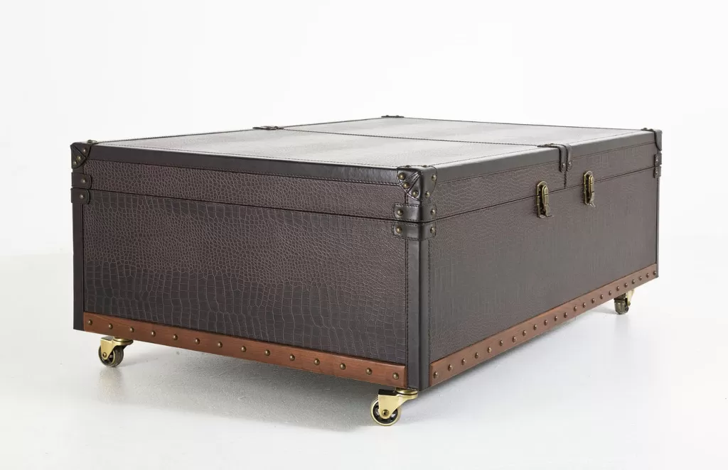 Table basse design Globetrotter - Collection voyageur KARE - Format généreux 120x75 cm - Alliage parfait entre élégance contemporaine et esprit nomade