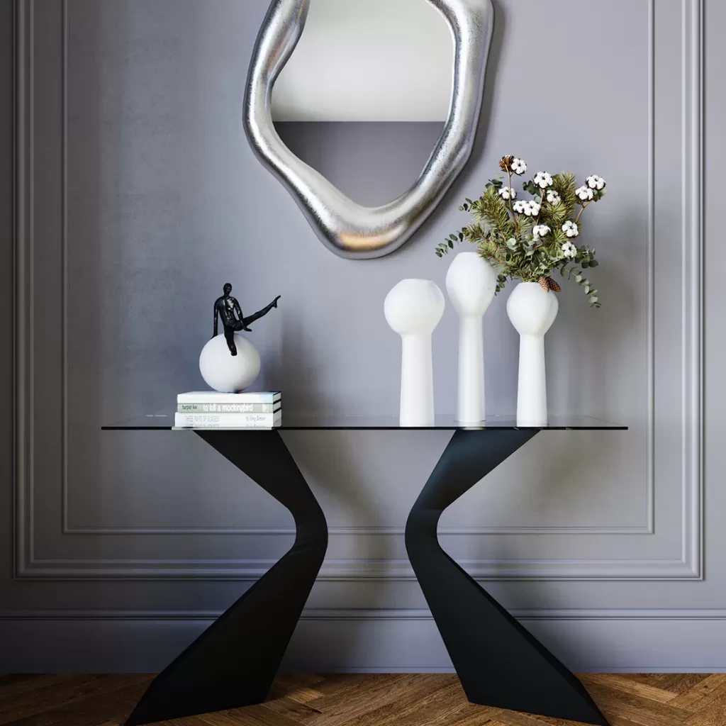 Console Design Gloria par KARE - Élégance moderne en noir (140x81 cm)