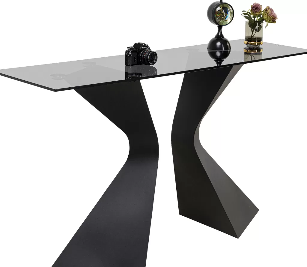 Console Design Gloria par KARE - Élégance moderne en noir (140x81 cm)