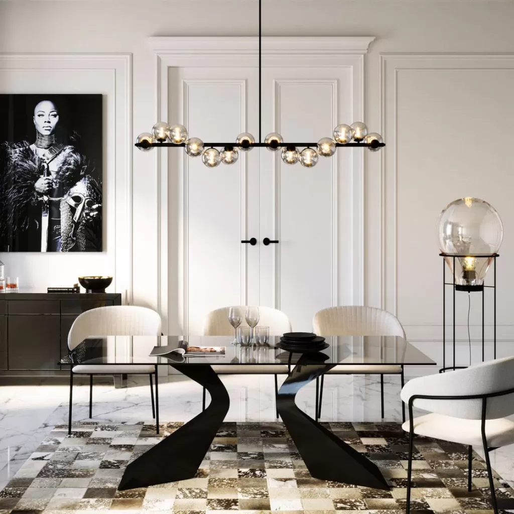 Table basse design Gloria en ébène - Dimensions spacieuses 200x100 cm - Collection exclusive KARE