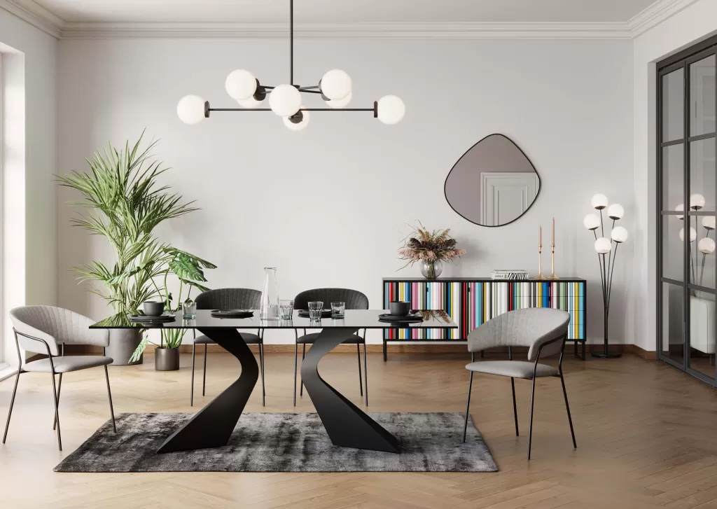 Table basse design Gloria en ébène - Dimensions spacieuses 200x100 cm - Collection exclusive KARE