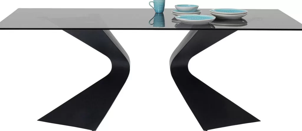 Table basse design Gloria en ébène - Dimensions spacieuses 200x100 cm - Collection exclusive KARE