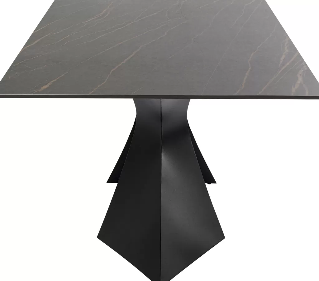 Table d'Extérieur Gloria - KARE Design, Plateau en Céramique Résistante, Noir Sophistiqué, Dimensions 180 x 90 cm