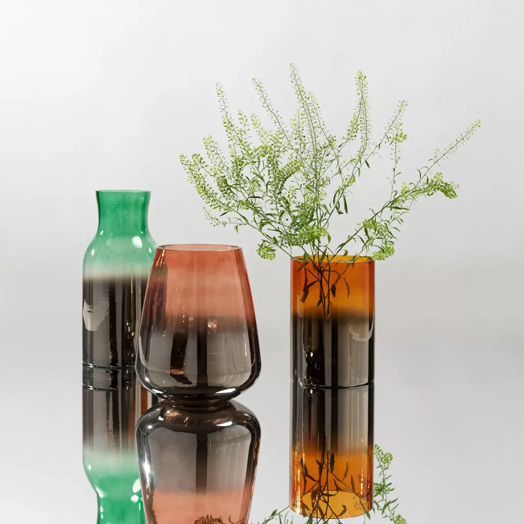 Vase Design Lumineux KARE – Éclat Vert Émeraude, 30 cm – Décor Contemporain pour Intérieur Élégant