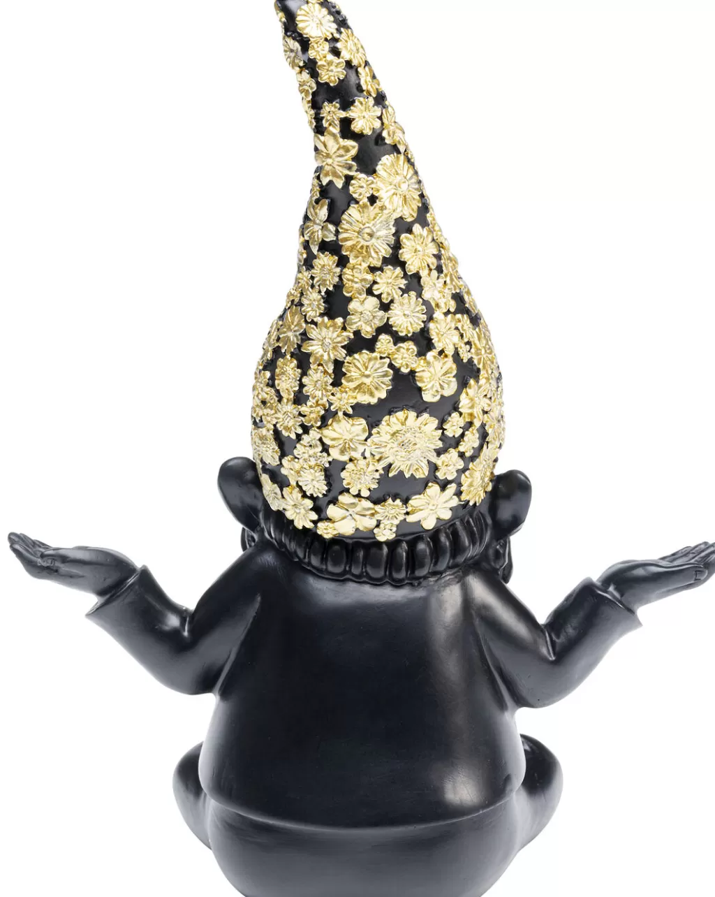 Gnome de Méditation Lutin Design - Décoration Élégante Noir et Or 19 cm par KARE