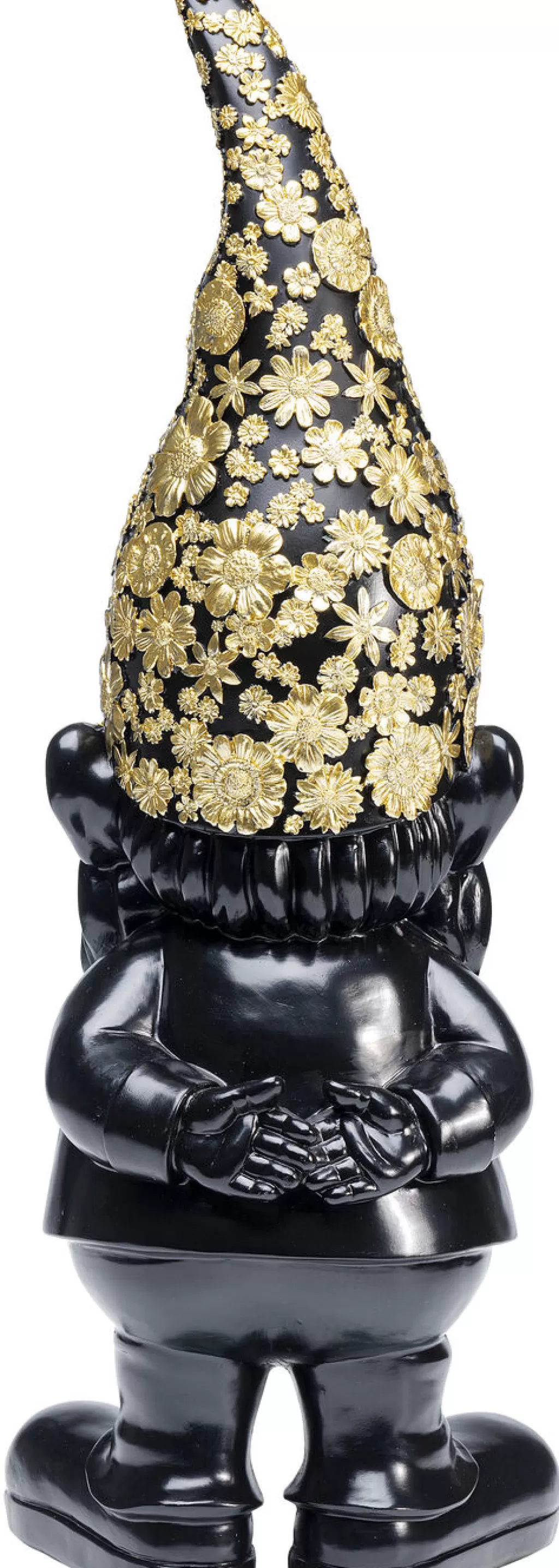 KARE Design - Figurine Lutin Debout Élégante | Décorations de Noël en Noir et Doré | 61 cm de Hauteur - Idée Cadeau Unique