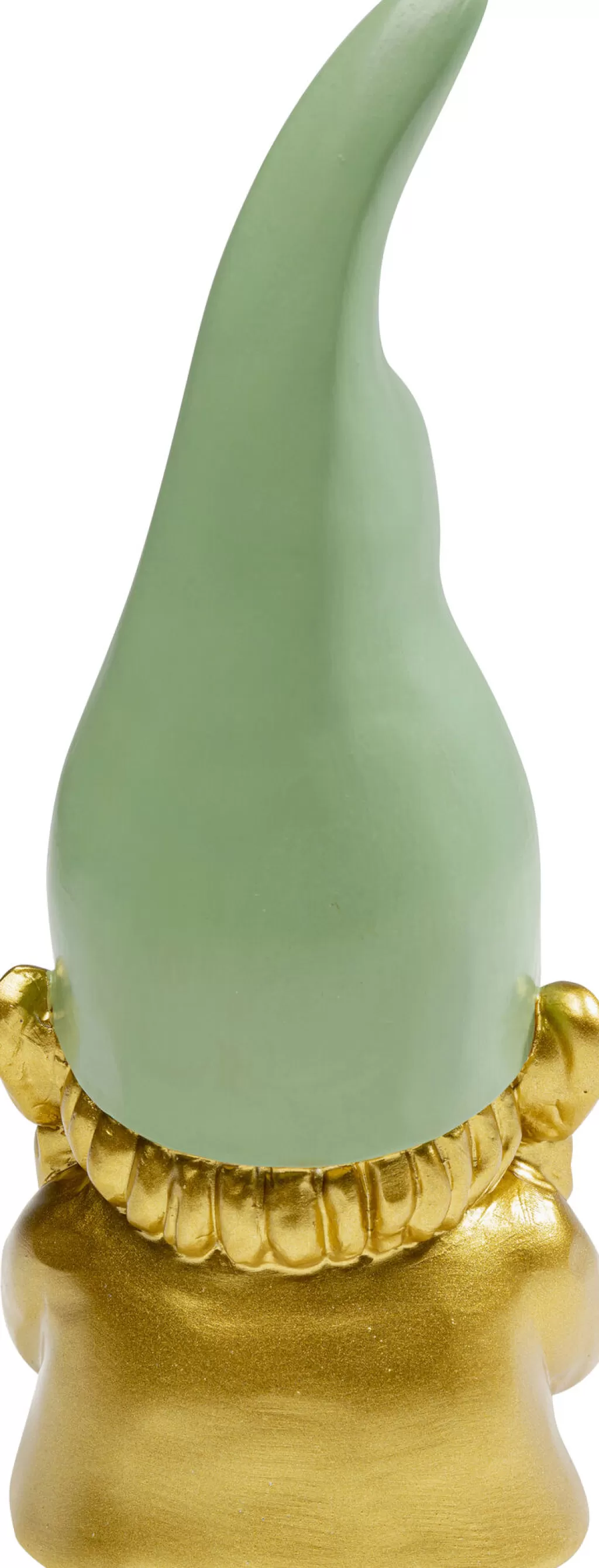 Gnome Décoratif Festif par KARE Design - Figurine d'Intérieur Doré et Vert Émeraude (21 cm) pour Ambiance Enchantée