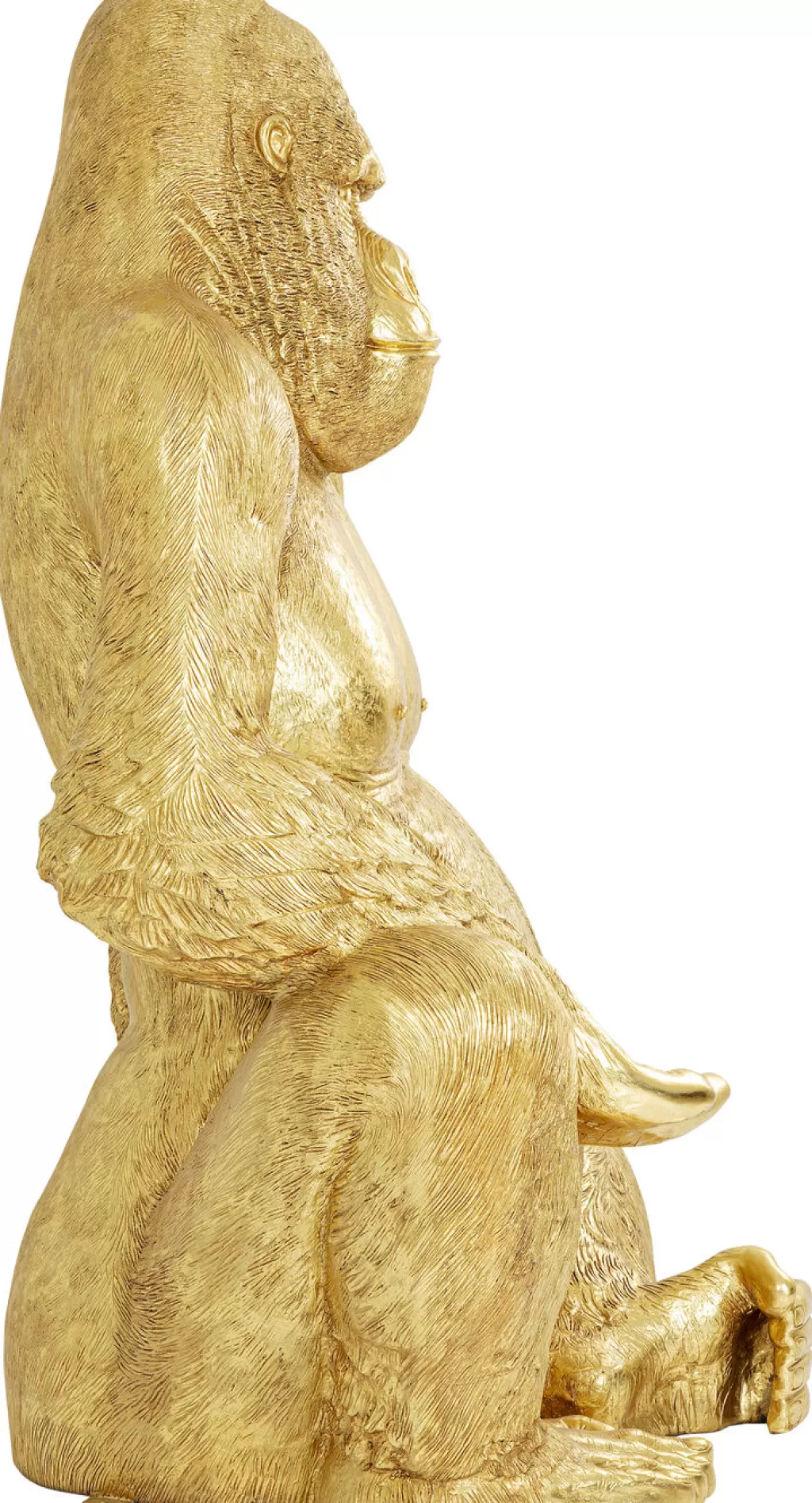 Statue Majestueuse Gorille en Or - Sculpture Décorative d'Intérieur XL 180cm par KARE Design - Pièce Unique pour Ambiance Élégante