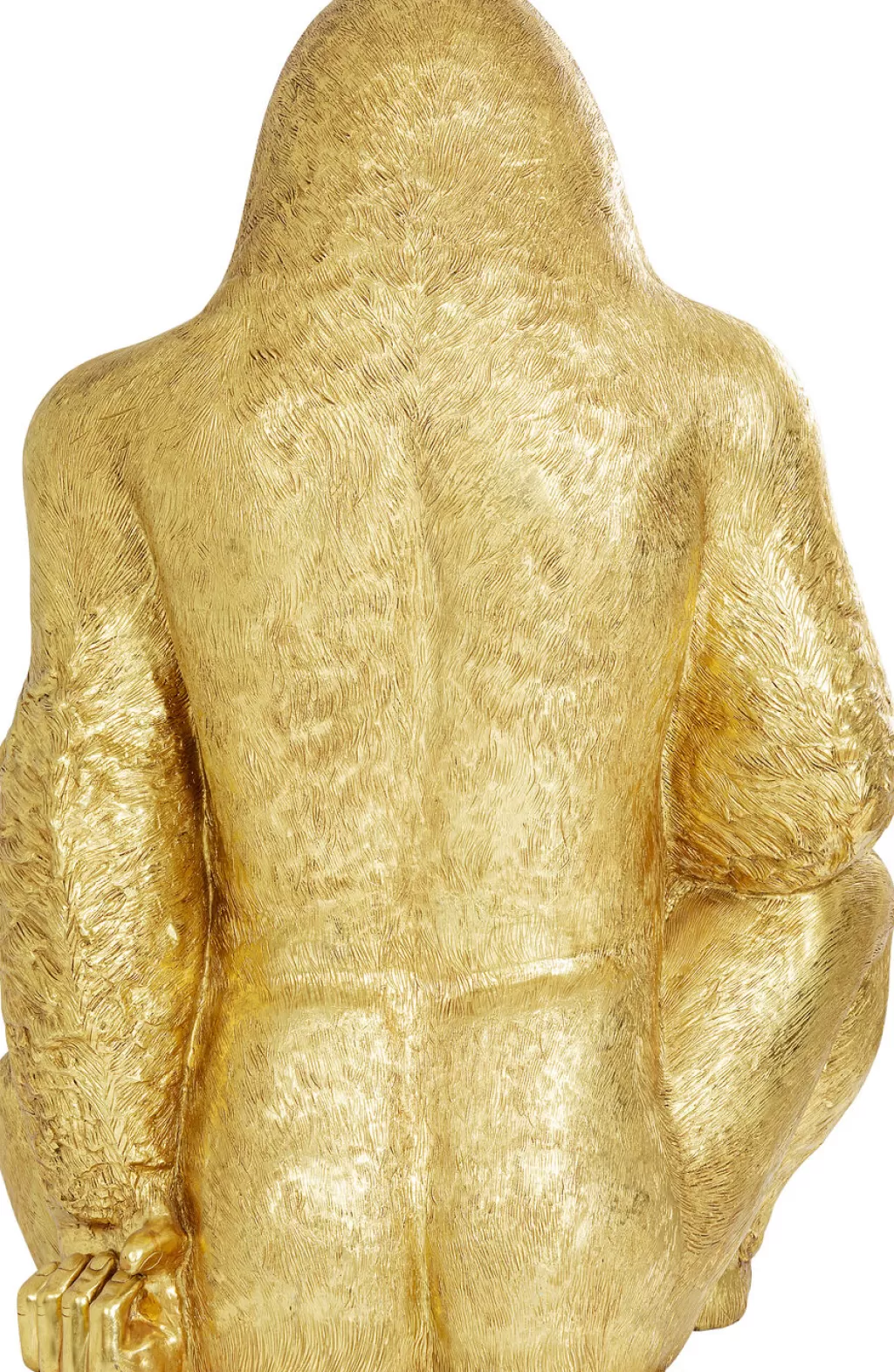 Statue Majestueuse Gorille en Or - Sculpture Décorative d'Intérieur XL 180cm par KARE Design - Pièce Unique pour Ambiance Élégante