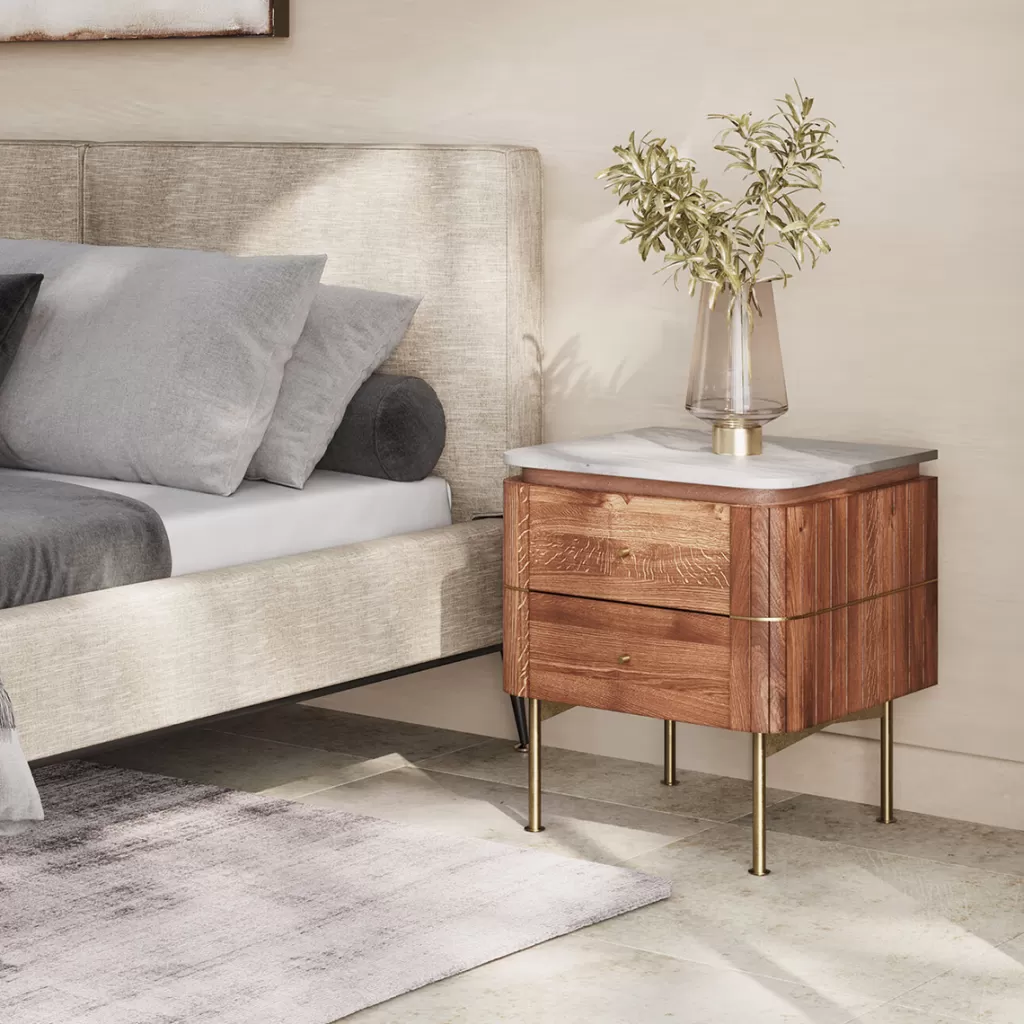 Table de Chevet Design Grace Compacte par KARE - Commode d'appoint Élégante 50 x 55 cm