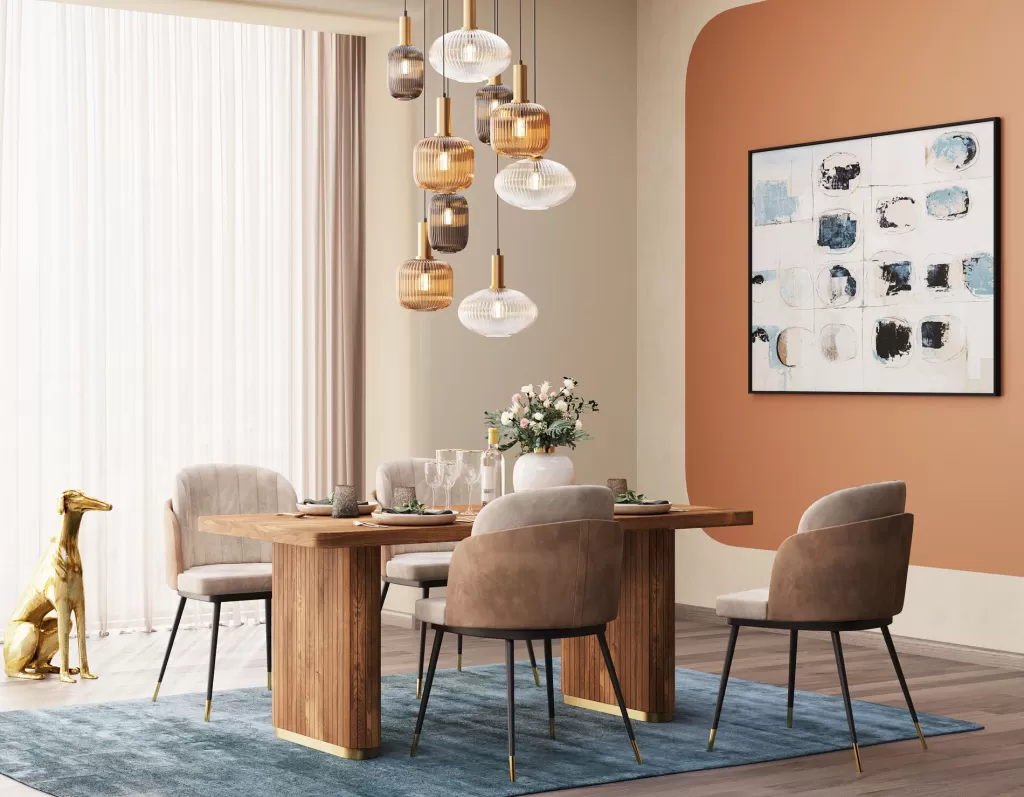 Table design Grace par KARE - Plateau en mangue massif 180x90 cm - Style nordique et fonctionnel