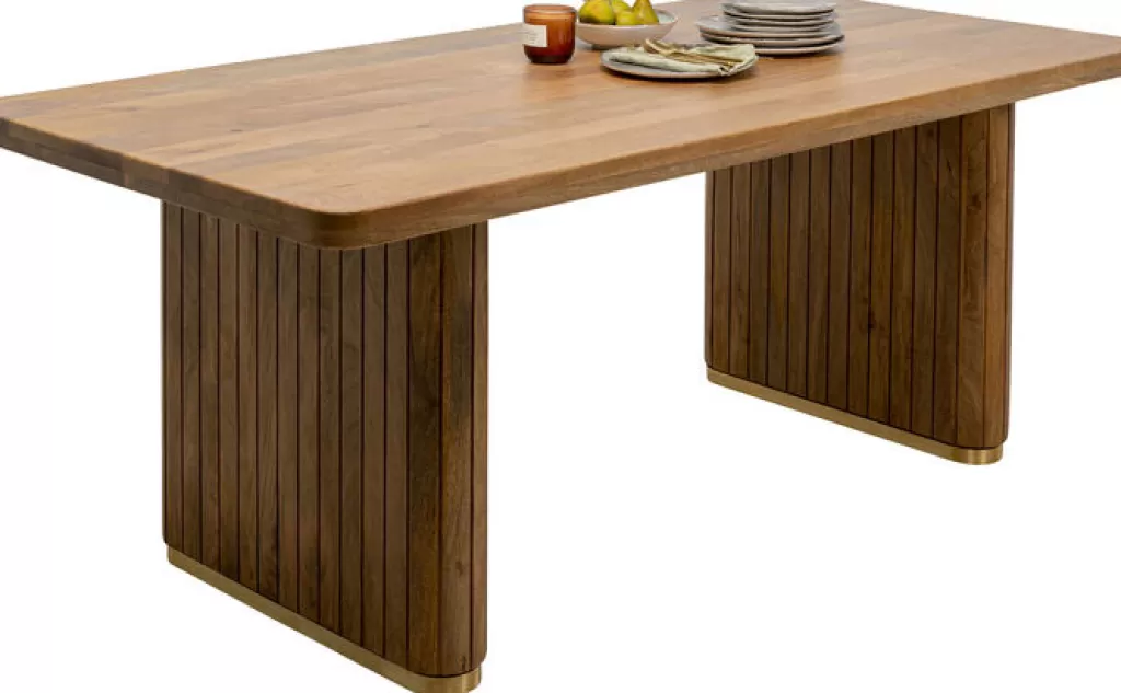 Table design Grace par KARE - Plateau en mangue massif 180x90 cm - Style nordique et fonctionnel