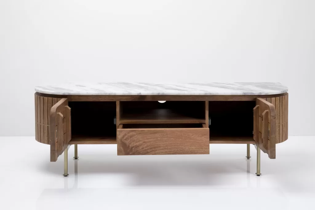 Étagère TV design Grace par KARE - Support mural élégant 145 cm de largeur x 48 cm de hauteur - Meuble moderne pour salon et home cinéma