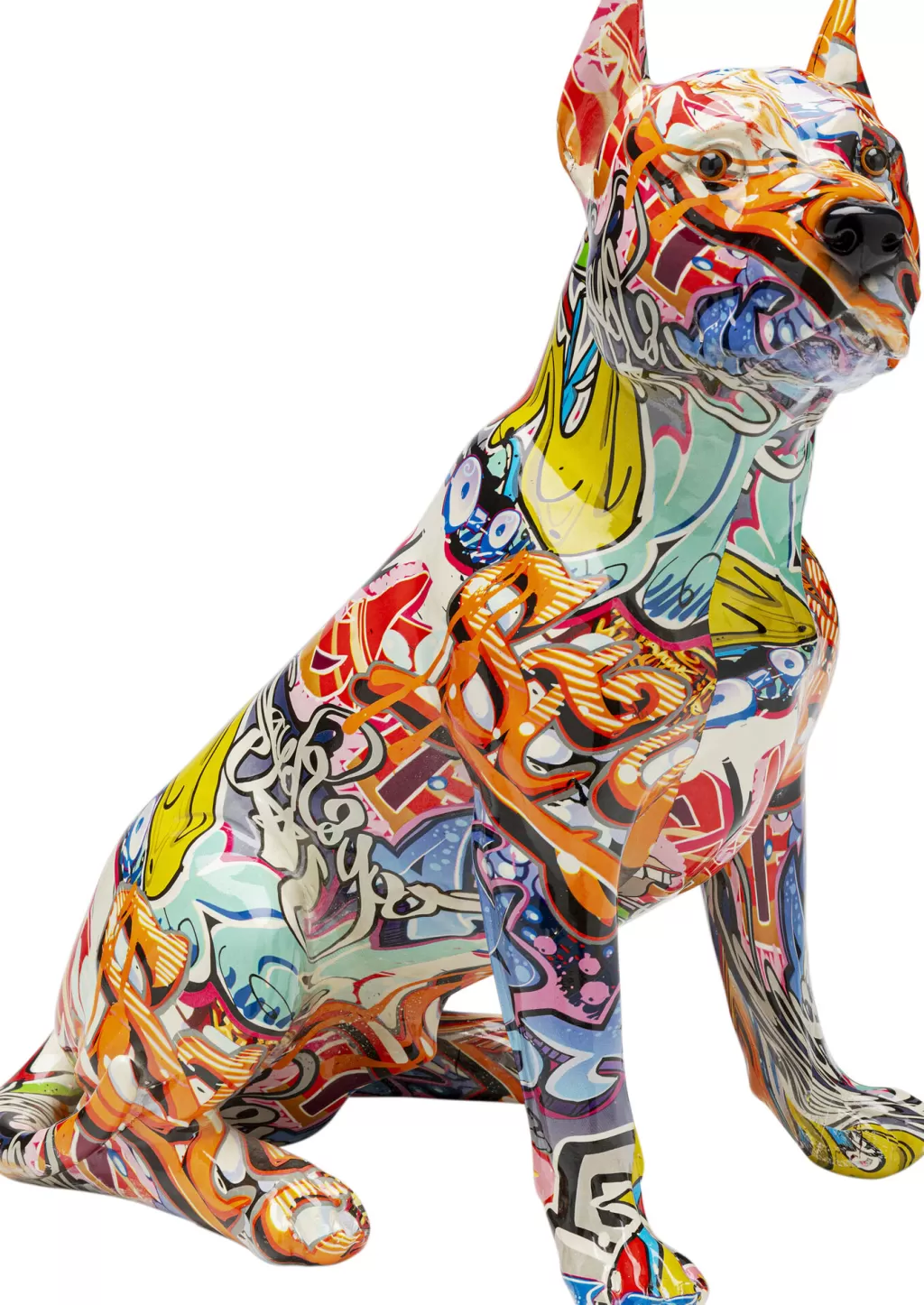 Sculpture Murale Graffiti Chien Contemporain - Décor d'Intérieur Artistique KARE Design - 41 cm