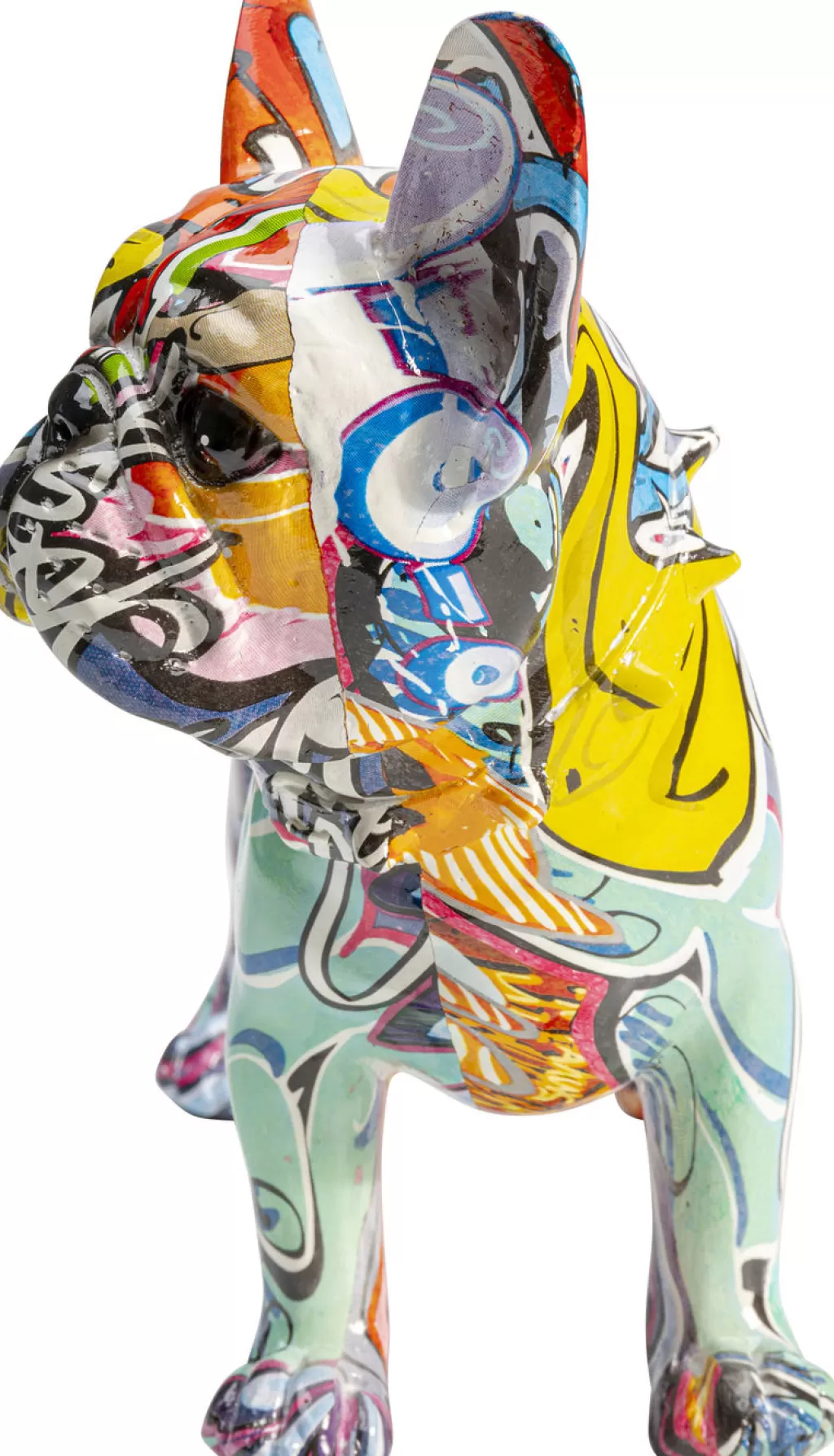 KARE Design - Statuette Graffiti Chien Urbain - Décor Contemporain Unique - 24 cm