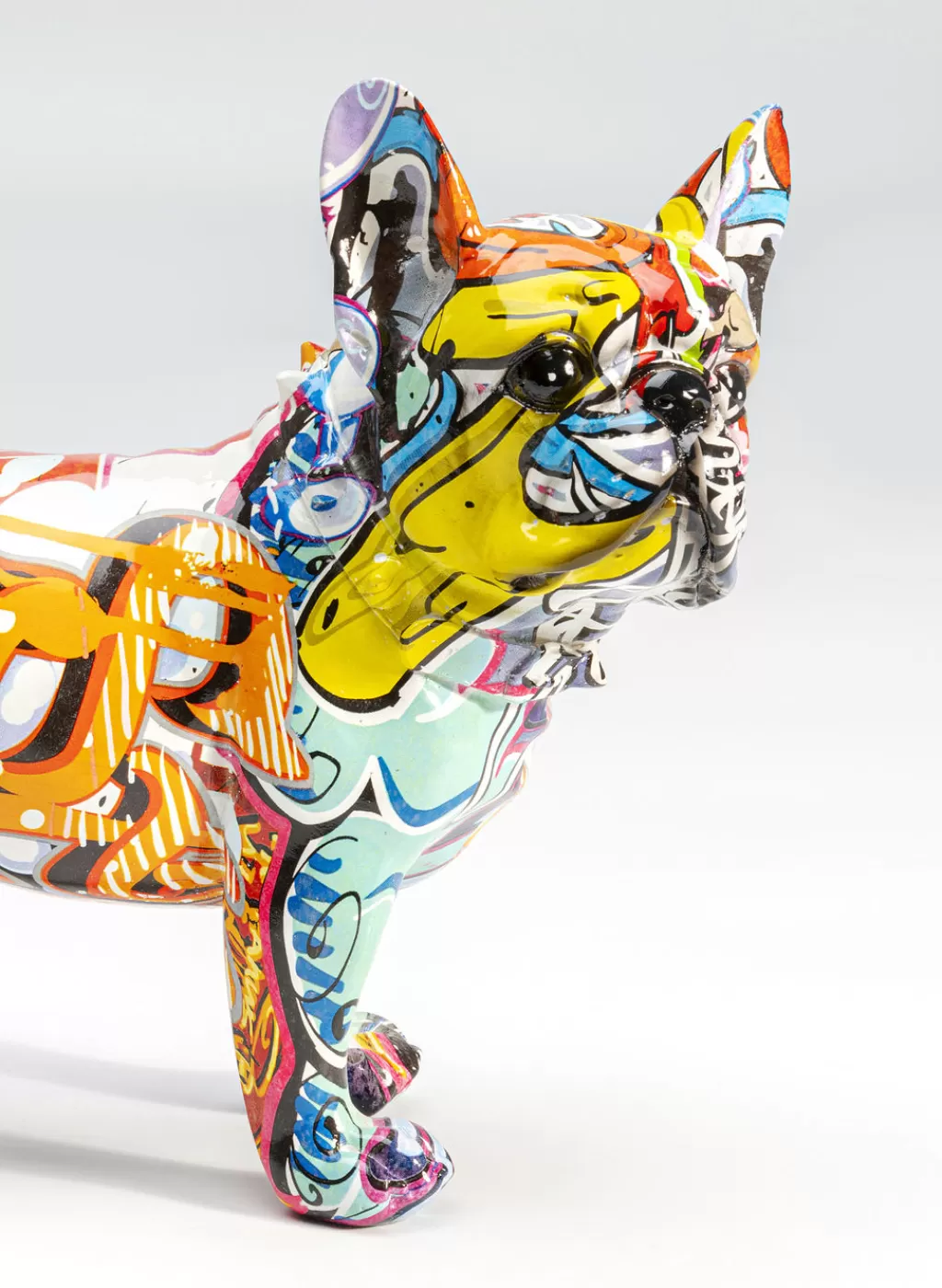 KARE Design - Statuette Graffiti Chien Urbain - Décor Contemporain Unique - 24 cm