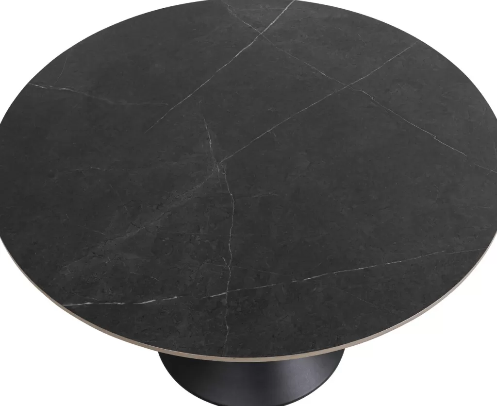 Table Ronde Élégante Grande Possibilita - KARE Design, Modèle Noir Sophistiqué Diamètre 1,20 m