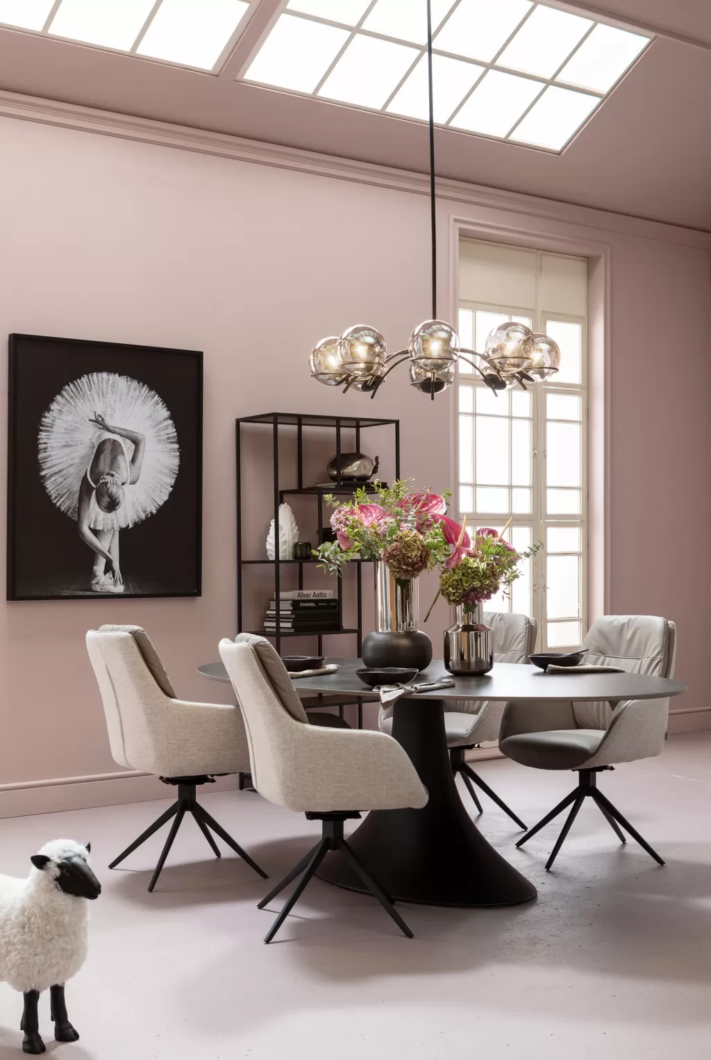 Table design contemporain Grande Possibilita - Noir, Dimensions généreuses 220 x 120 cm - KARE Design