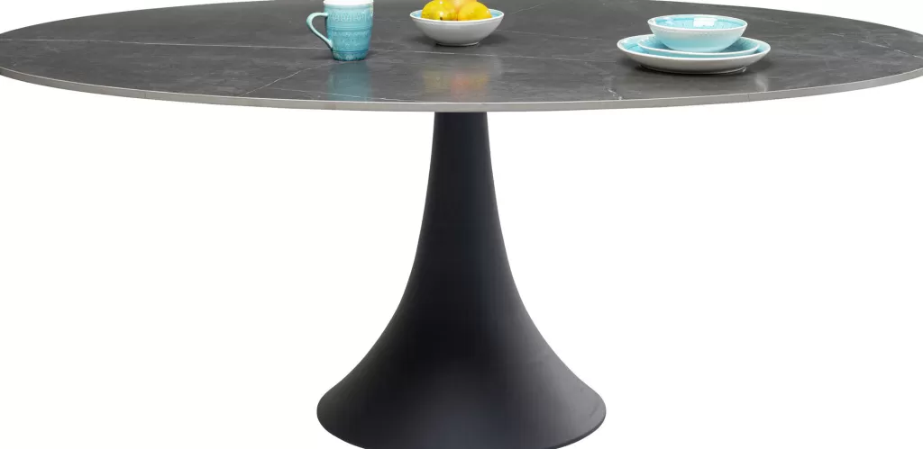 Table d'extérieur élégante Grande Possibilita - Design contemporain KARE en noir anthracite (80x120 cm)