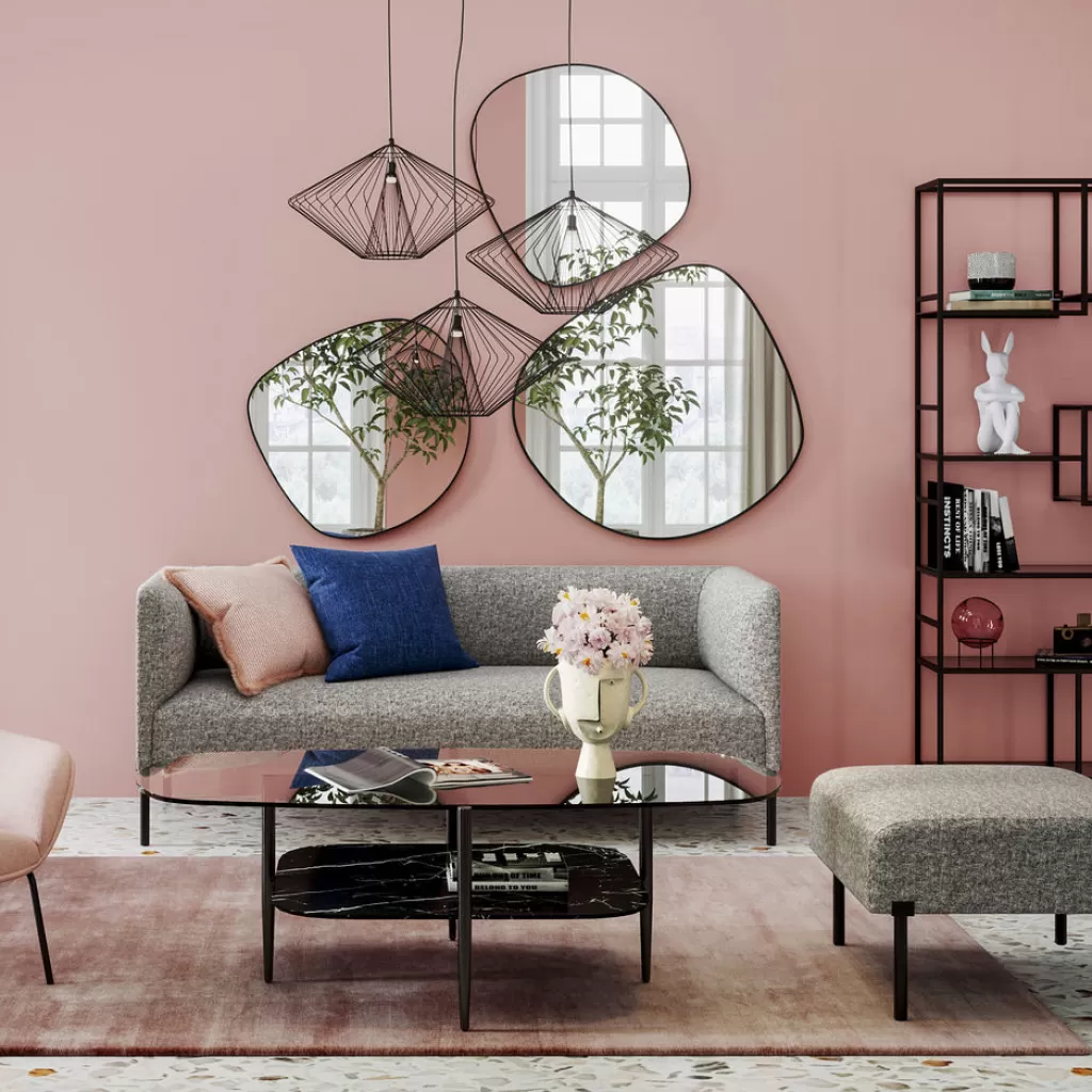 Miroir Décoratif Contemporain KARE Design - Collection Göteborg - Dimensions Murale 90 x 93 cm