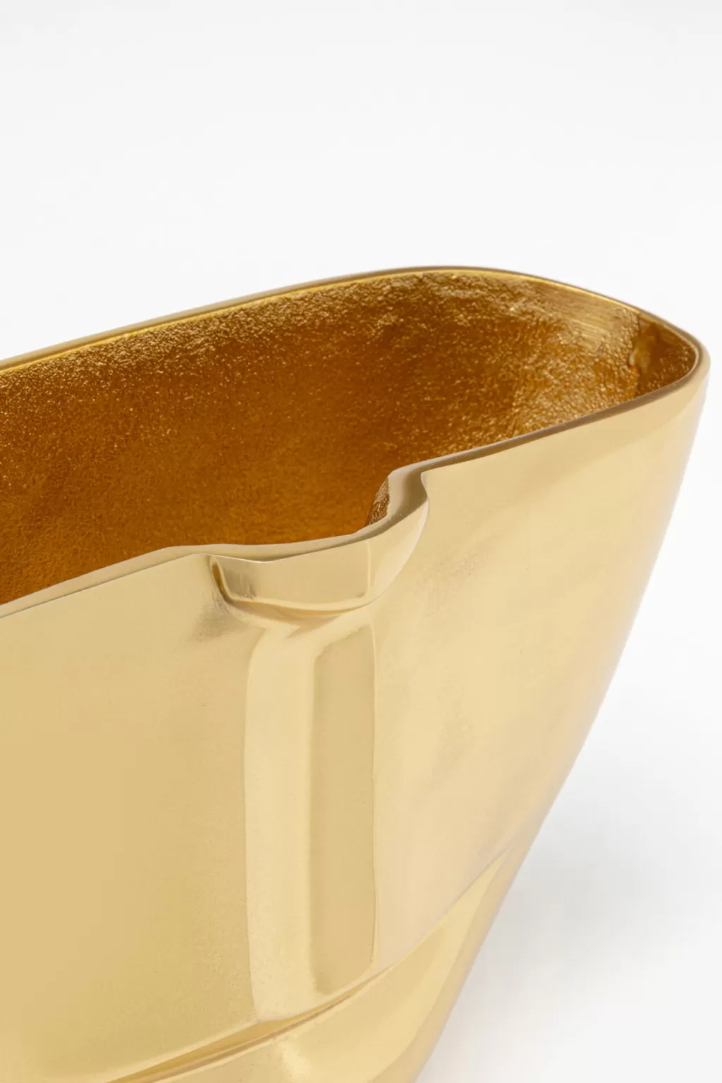 Vase design Half Face par KARE - Finition dorée élégante - 38 cm de hauteur