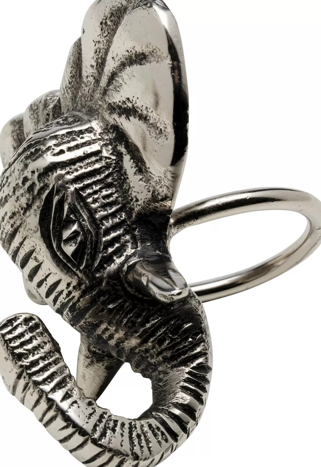 KARE Design : Ronds de Serviette Éléphants Rigolos - Lot de 4 Pièces Décoratives pour Table Élégante | Décoration Culinaire Amusante avec Animaux