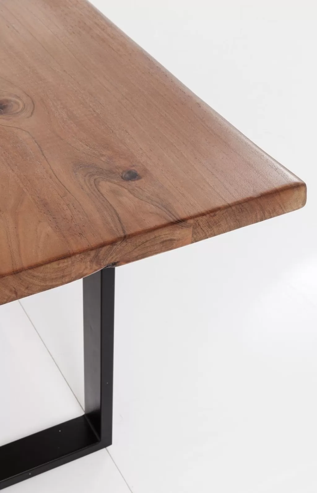 Table design Harmony Noir - KARE Design en acier chromé épuré (180x90 cm)