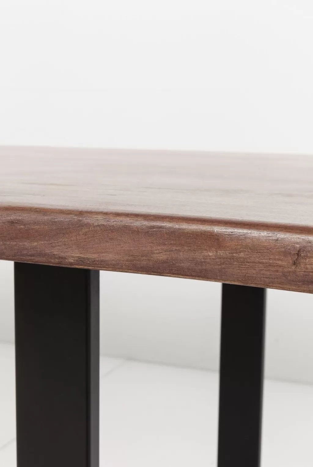Table design Harmony Noir - KARE Design en acier chromé épuré (180x90 cm)