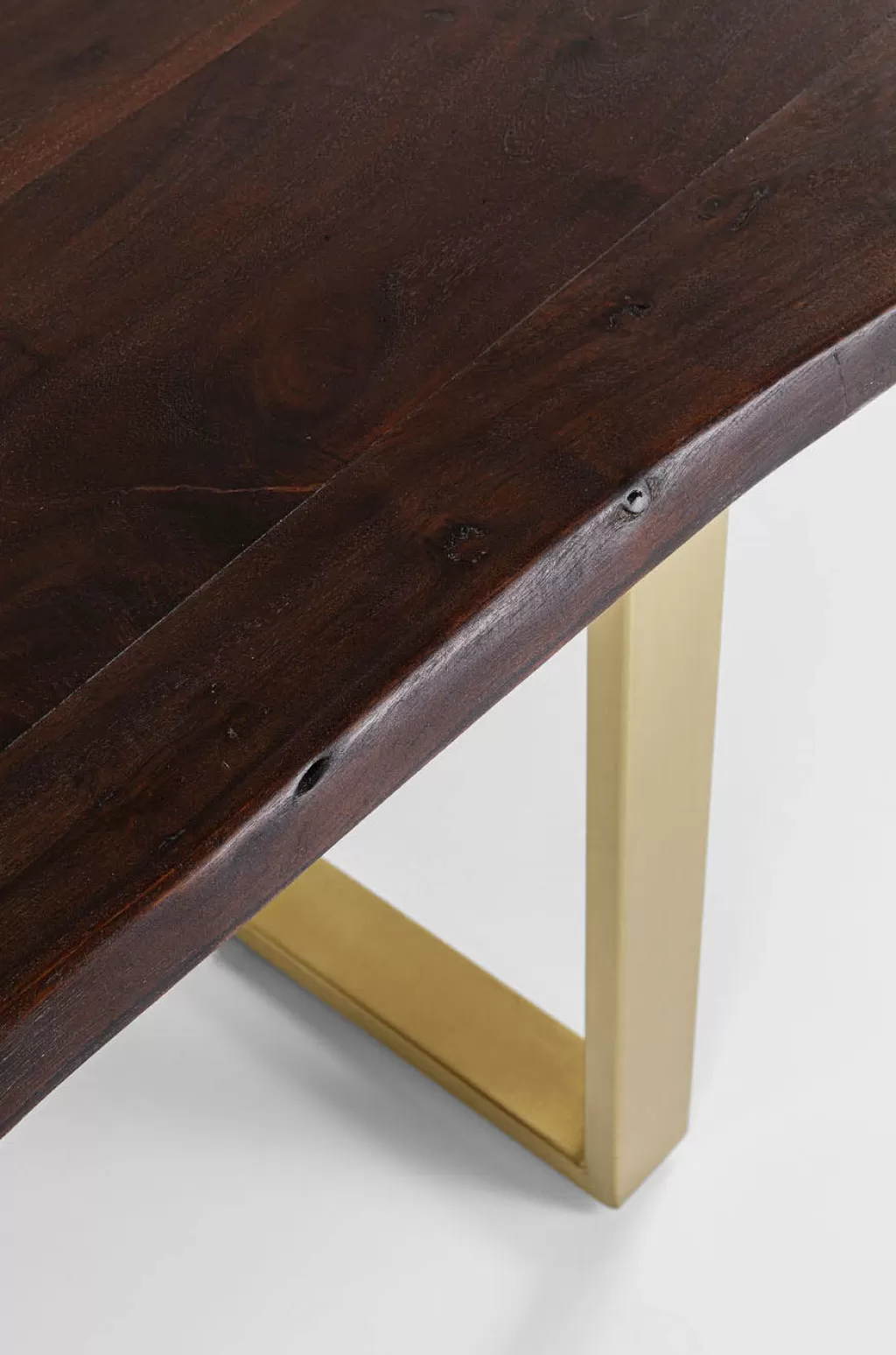 Table design Harmony Noir - Finition laiton vieilli, format XL 180x90 cm - Collection KARE