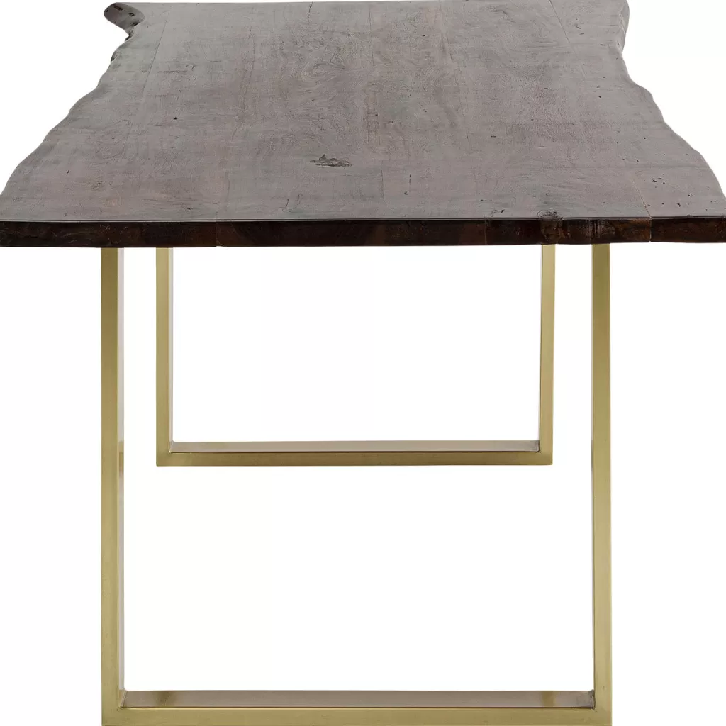 Table design Harmony Noir - Finition laiton vieilli, format XL 180x90 cm - Collection KARE
