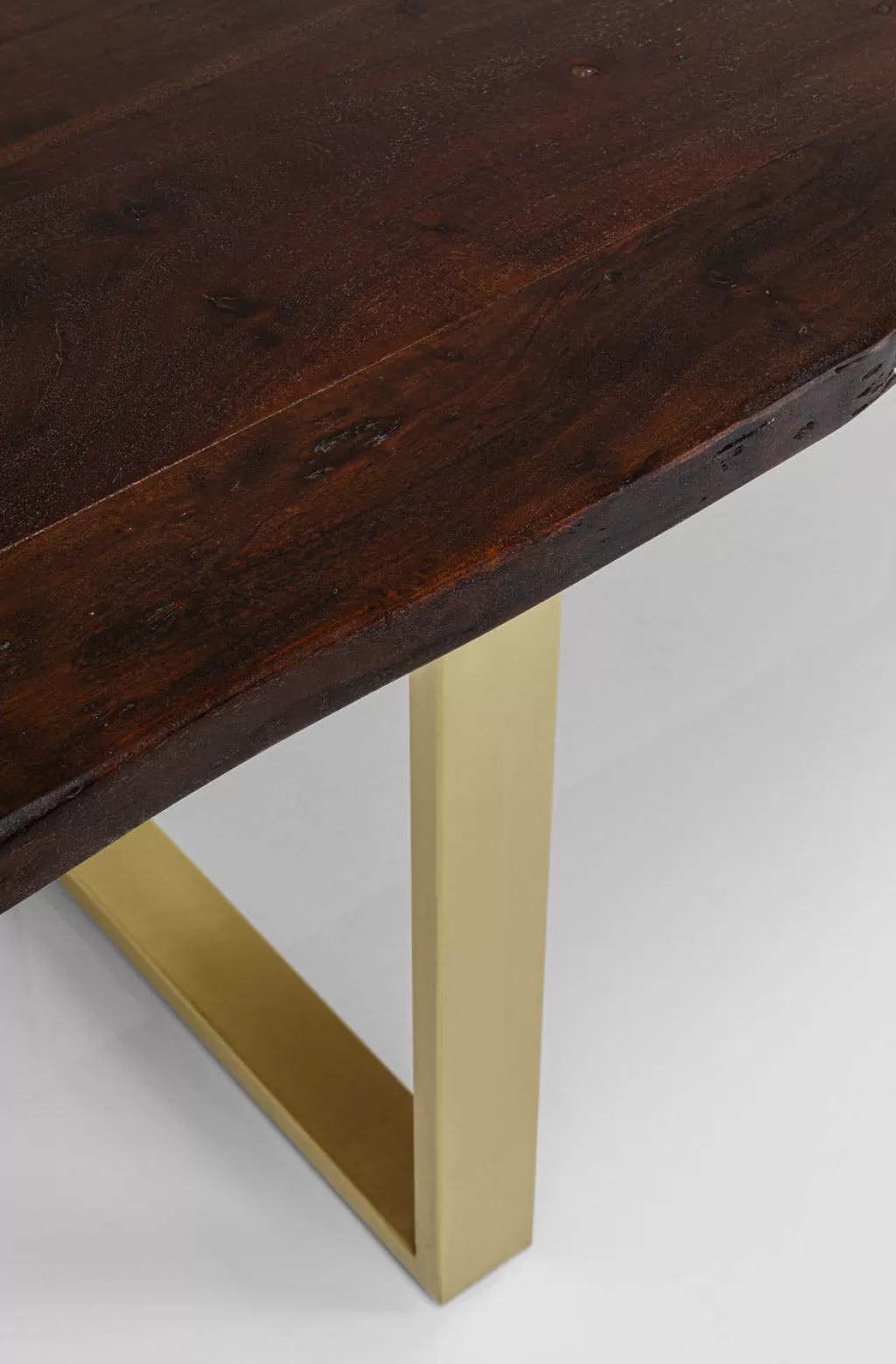 Table design Harmony Noir - Finition laiton vieilli, format XL 180x90 cm - Collection KARE