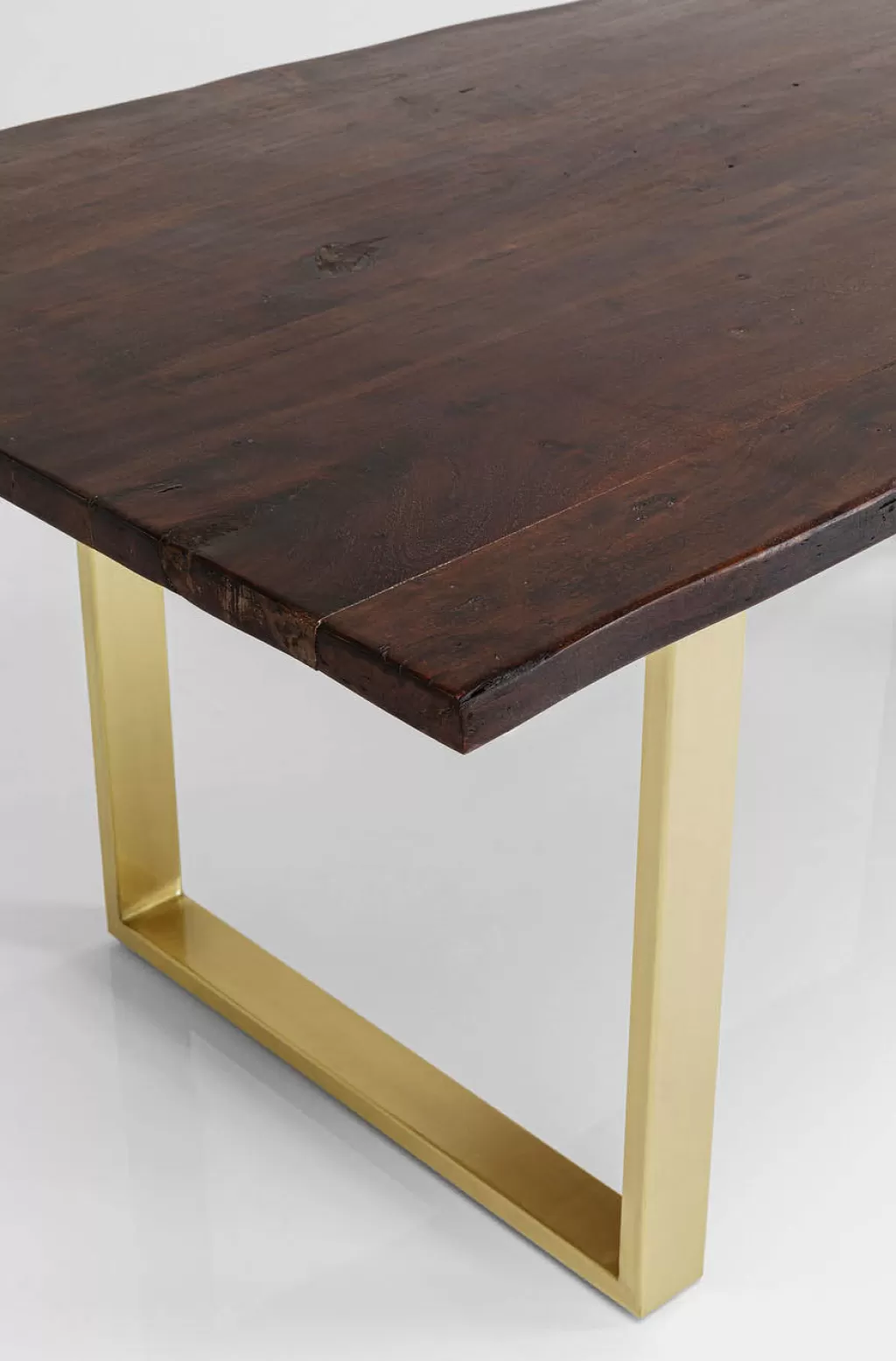 Table design Harmony Noir - Finition laiton vieilli, format XL 180x90 cm - Collection KARE