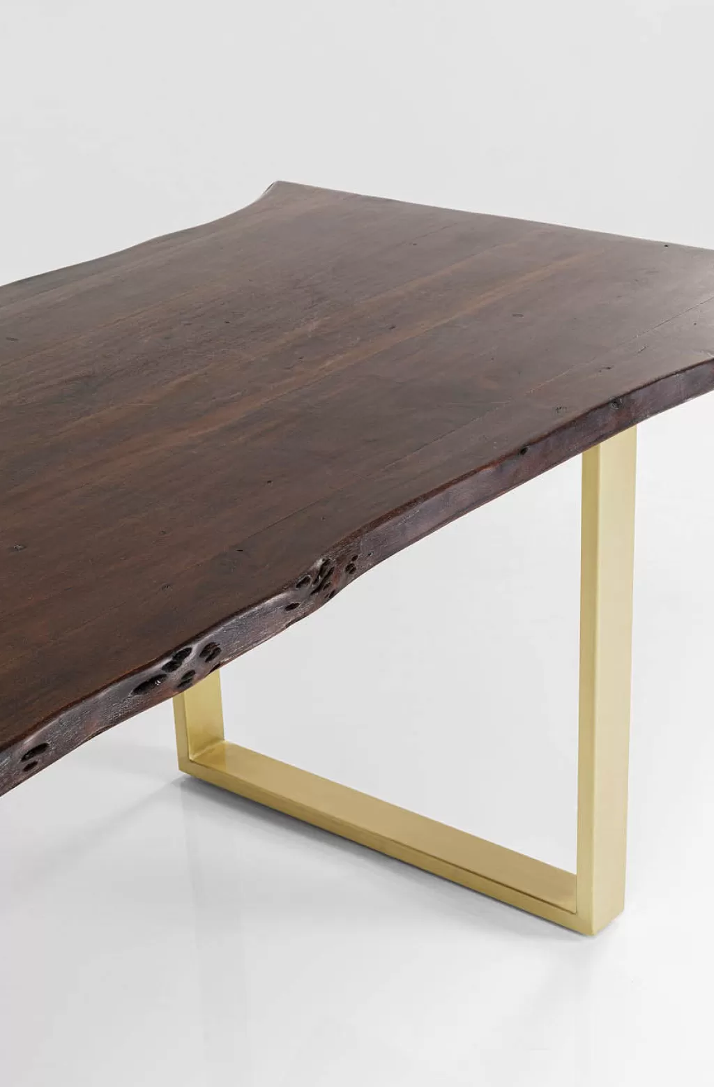 Table design Harmony Noir - Finition laiton vieilli, format XL 180x90 cm - Collection KARE