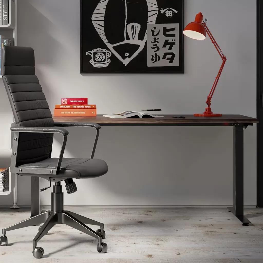 Bureau design élégant KARE Design Harmony Dark - Table de travail moderne 200 x 100 cm en finition foncée