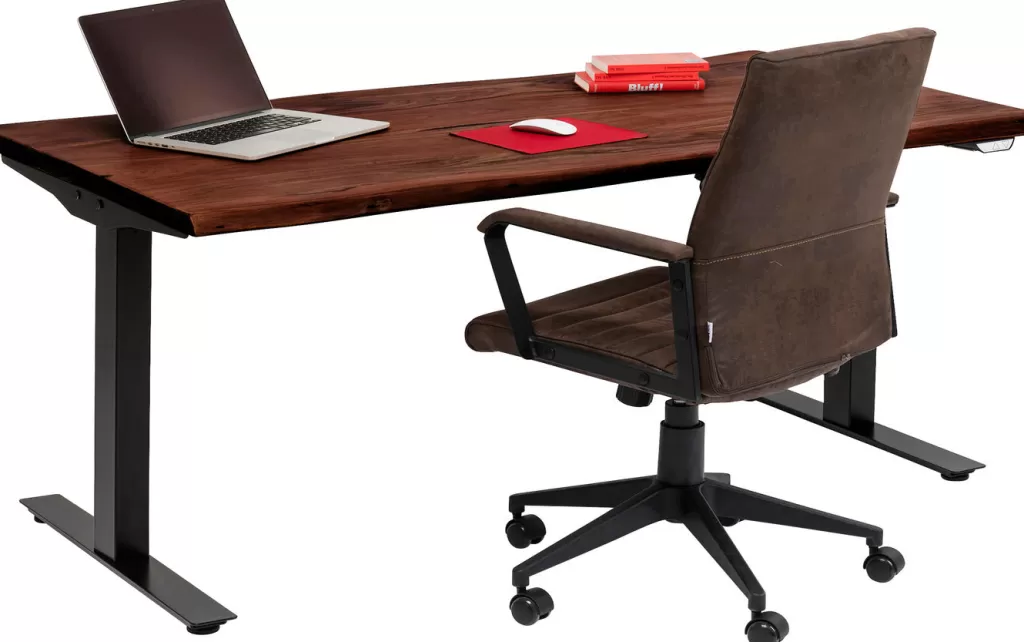 Bureau design élégant KARE Design Harmony Dark - Table de travail moderne 200 x 100 cm en finition foncée