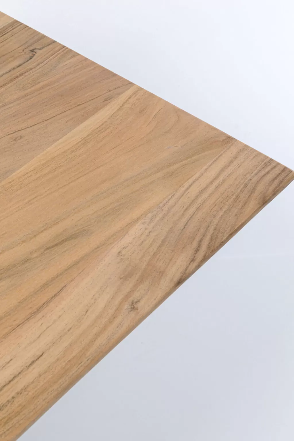 Table design Harmony Jacky par KARE - Noir intense avec plateau en acacia naturel, dimensions généreuses 180x90 cm - Pièce maîtresse élégante pour espaces modernes