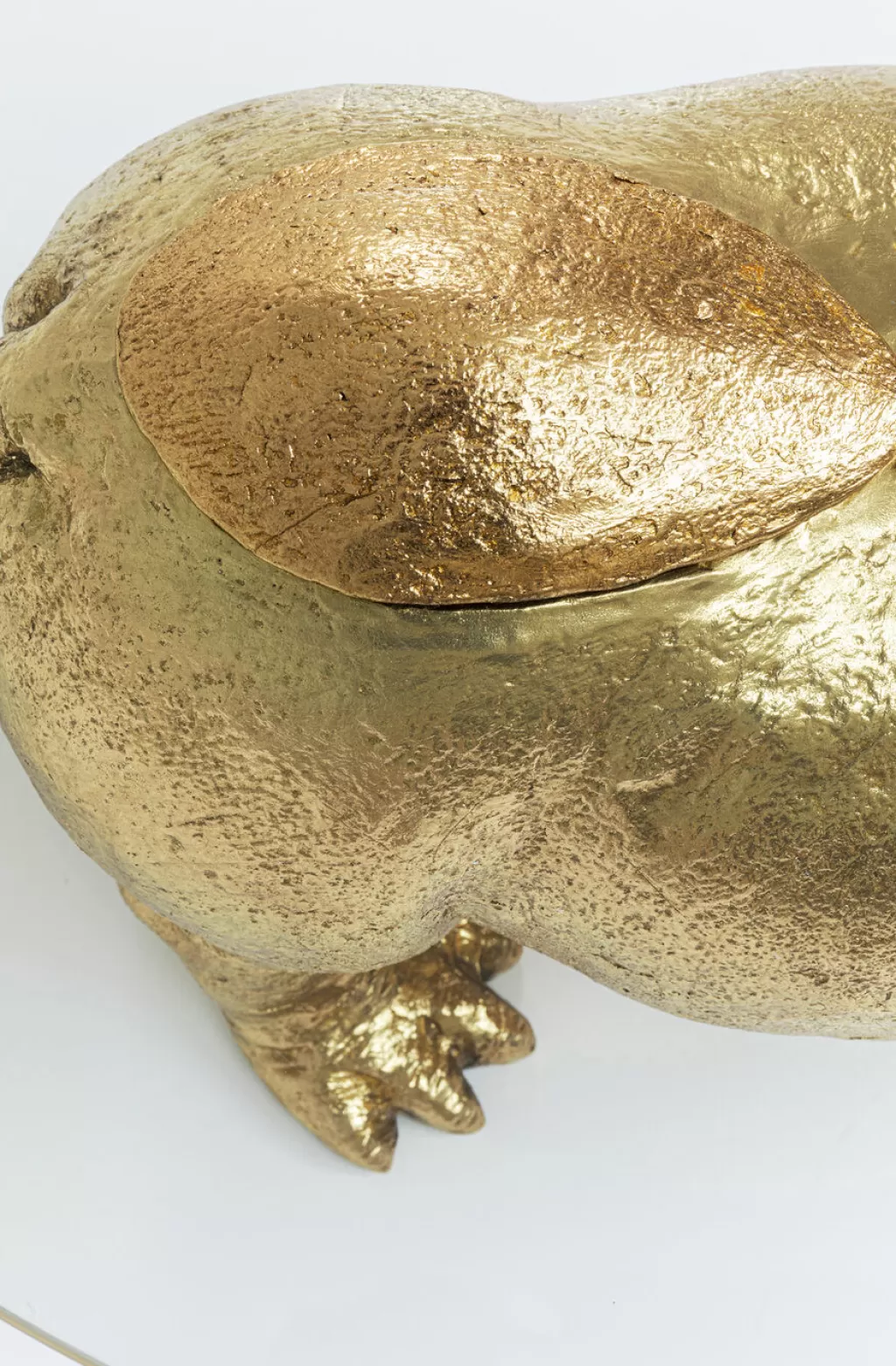 Table basale design moderne Hippopotame en bois massif - KARE Design, Dimensions 80x49 cm, couleur naturelle idéale pour salon contemporain
