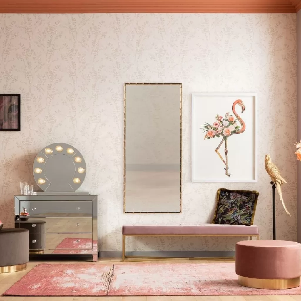 Miroir Élégant en Bambou Style Hipster - Design KARE - 180 x 80 cm